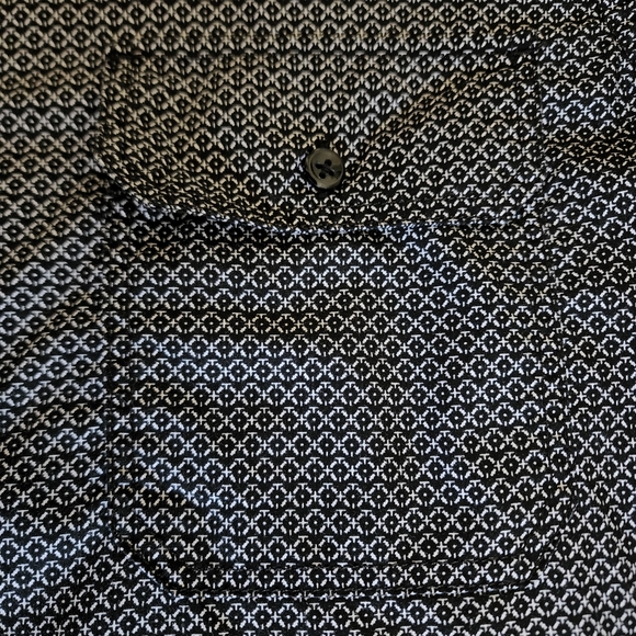 Express Button Down Shirt - Navy Blue Pattern - Picture 3 of 6